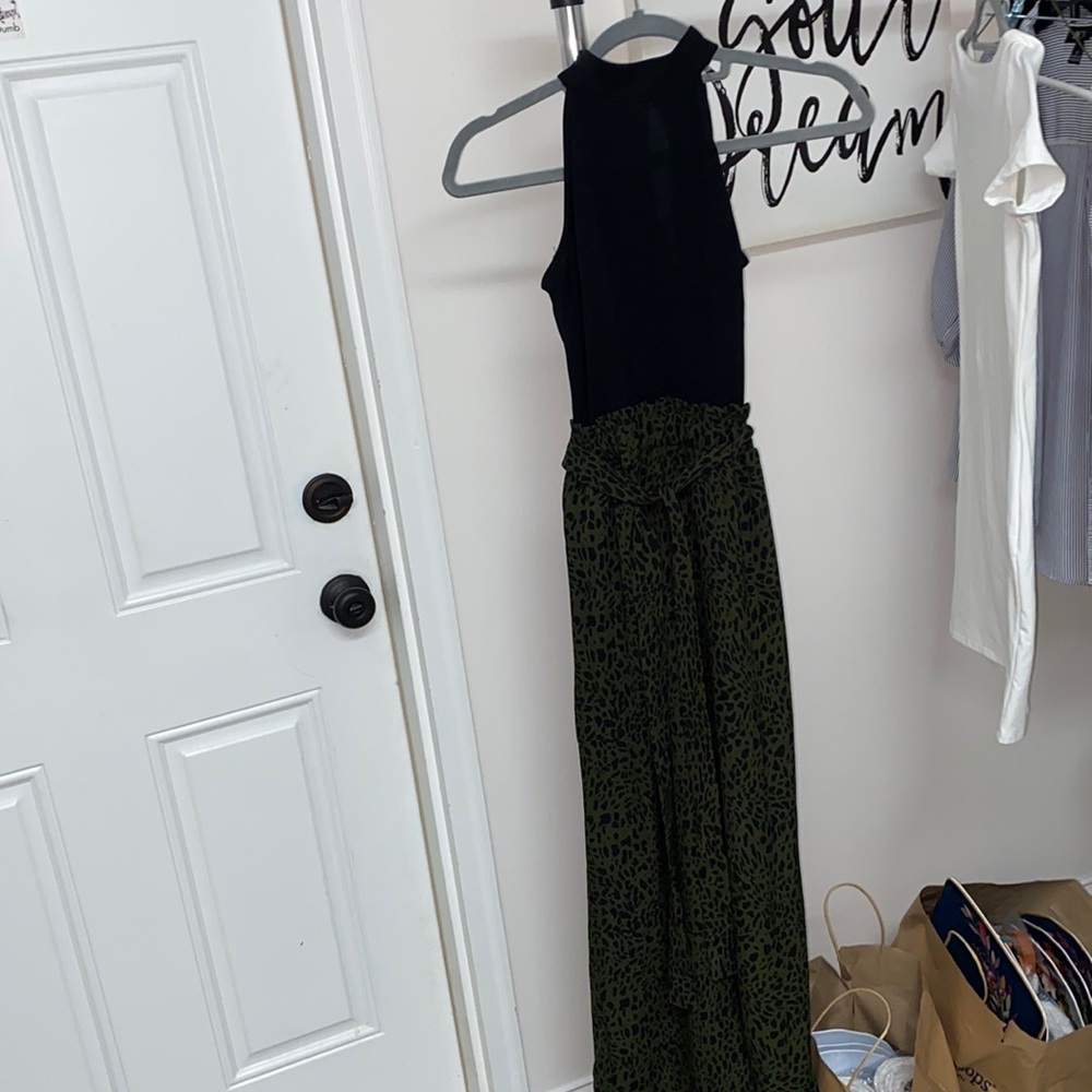 Super Cute Cheetah/Black Jumpsuit